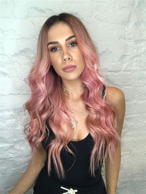 rose gold hair chanel diane